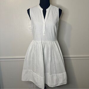 Banana Republic Eyelet White Mini Dress